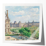 Extra large wall art of a Camille Pissarro inspired floral scene on glossy photo print.