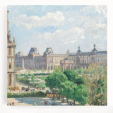 Large black and white canvas print of a busy street scene, ideal for kitchen wall art.