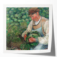 Extra large wall art print of Camille Pissarro's floral painting on glossy photo paper, ideal for art wall dining room decor.