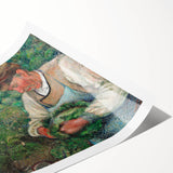 Extra large wall art featuring line art flowers in monochrome, printed on rolled canvas.