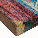 Large art featuring a black and white landscape painting on stretched canvas, ideal for bedroom decor.