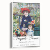Vintage poster art of a Camille Pissarro painting, featuring colorful art on a large framed canvas.