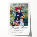 Rolled print of Camille Pissarro's impressionist floral scene in soft green and blue tones.