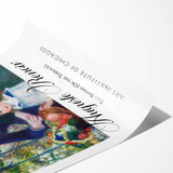 Extra large wall art featuring line art flowers in soft pastel shades on a rolled print, ideal for large living room decor.