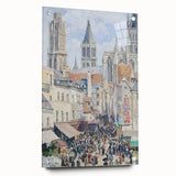 Acrylic print of Camille Pissarro's painting, featuring soft pastel shades, ideal for bedroom or dining room decor.