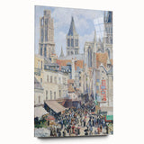 Large abstract wall art by Camille Pissarro, featuring muted earth tones on acrylic glass.