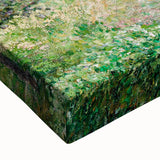 Large art depicting a black and white landscape painting on stretched canvas, ideal for bedroom wall decor.