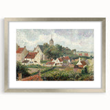 Textured art print of an abstract landscape in muted earth tones on a framed canvas, suitable for bedroom decor.