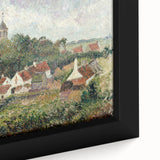 Extra large framed canvas featuring a close-up of a textured, colorful art piece by Camille Pissarro.