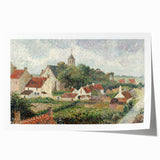 Rolled print of Camille Pissarro's floral artwork in soft green and pink hues, ideal for dining room or bathroom decor.