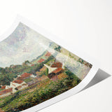 Extra large rolled print of line art flowers in muted colors, ideal for large living room wall art.