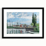 Extra large abstract art print featuring colorful, textured strokes on a black framed canvas, ideal for living room decor.