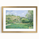 Extra large abstract art print featuring textured strokes in earthy tones on a gold-framed canvas.