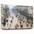 Acrylic print of Camille Pissarro's impressionist artwork with soft green and blue tones.