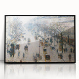Large abstract wall art by Camille Pissarro in mid-century modernist style, framed in black acrylic.