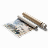 Extra large rolled print of a Camille Pissarro floral painting in soft pastel shades.