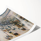 Extra large wall art depicting line art flowers in neutral tones on a rolled canvas, suitable for large living room decor.