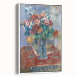 Vintage poster art featuring a colorful Camille Pissarro design on a large framed canvas, ideal for living room decor.