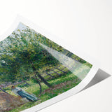 Extra large wall art featuring line art flowers in muted pastel shades on rolled canvas.