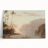 Black and white stretched canvas featuring a detailed Camille Pissarro painting, ideal for kitchen wall art.