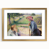 Extra large abstract art print featuring textured brush strokes in earth tones, framed in gold, ideal for living room decor.