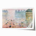 Rolled print of Camille Pissarro's floral design in soft pastel colors, ideal for art wall dining room.