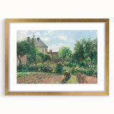 Extra large abstract art print on canvas featuring textured strokes in earthy tones, framed in gold.