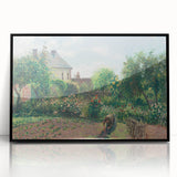 Large abstract wall art by Camille Pissarro in black frame.