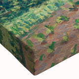 Large art featuring a black and white landscape painting on stretched canvas, ideal for bedroom wall decor.