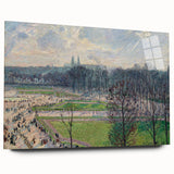 Acrylic print of Camille Pissarro's impressionist artwork with subtle green and blue tones.