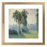 Extra large abstract art print featuring textured strokes of earthy tones on a gold-framed canvas.