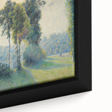 Extra large framed canvas featuring a close-up of a textured, colorful art piece by Camille Pissarro.