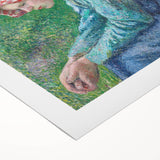 Art deco poster of a vibrant city scene on rolled canvas, suitable for dining room wall art.