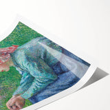 Extra large wall art featuring line art flowers in muted earth tones on a rolled print, ideal for large living room decor.