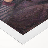 Art deco poster featuring a Camille Pissarro-inspired cityscape in muted gray and blue tones, ideal for dining room wall art.