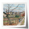 Extra large wall art print of Camille Pissarro's floral scene on glossy paper, ideal for dining room or bathroom decor.