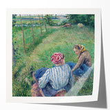 A floral art print by Camille Pissarro, featuring soft pastel shades on glossy photo paper.