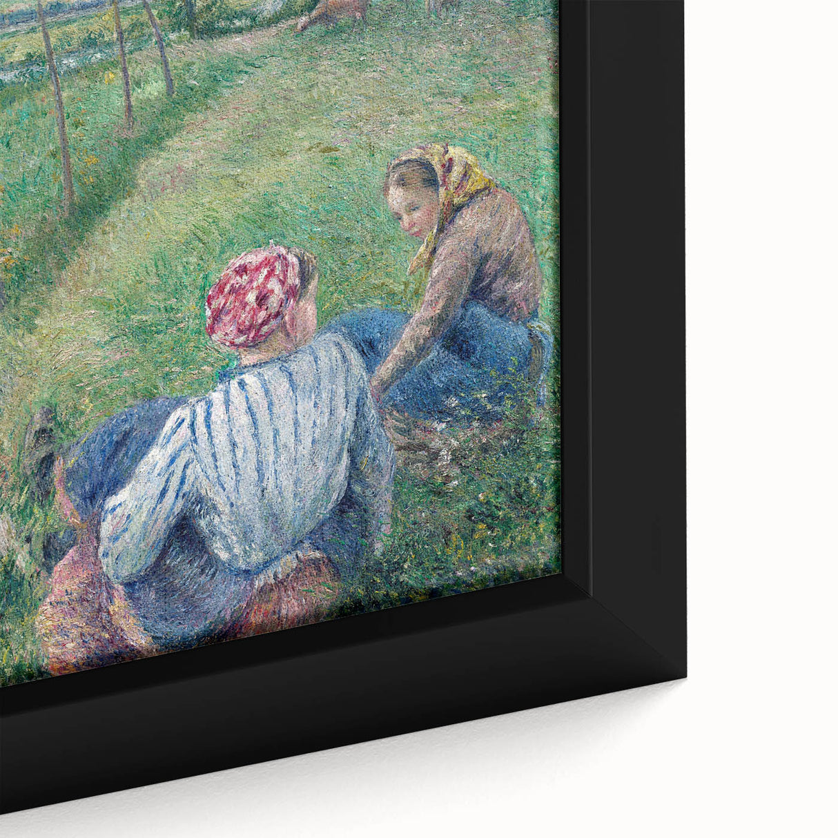 Extra large black wall art featuring a textured, colorful abstract design on a framed canvas, suitable for living room decor.