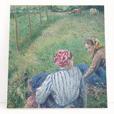 Black and white print of Camille Pissarro's painting on stretched canvas, suitable for kitchen or bedroom decor.
