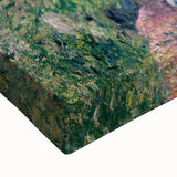 Large art featuring a black and white landscape painting on stretched canvas, ideal for bedroom wall decor.