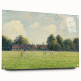 Acrylic print of Camille Pissarro's impressionist painting, featuring soft earth tones.