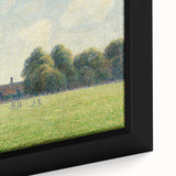 Extra large framed canvas featuring a close-up of a textured, colorful art piece by Camille Pissarro.