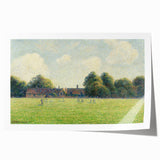 Extra large rolled print of Camille Pissarro's impressionist floral artwork in soft pastel shades.