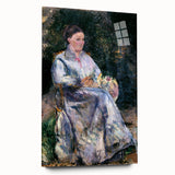 Acrylic print of a Camille Pissarro painting, featuring muted earth tones, ideal for bedroom or dining room art.