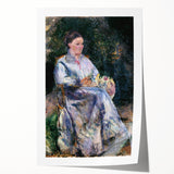 Rolled print of Camille Pissarro's impressionist floral painting in soft pastel colors, ideal for art wall dining room.