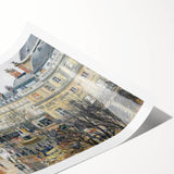 Extra large wall art featuring a Camille Pissarro floral design in line art style, ideal for large living room decor.