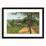 Extra large abstract art print featuring colorful, textured brushstrokes on a black framed canvas.