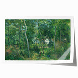 Rolled print of a Camille Pissarro floral landscape in soft pastels, ideal for art wall dining room.