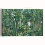 Large black and white canvas print of Camille Pissarro's impressionist artwork, ideal for kitchen wall art.