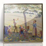 Large art print of a mid-century modernist landscape by Camille Pissarro, featuring muted earth tones.